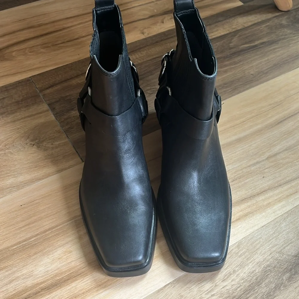 Sam Edelman Bellamie Motorcycle Bootie‎ Black Leather Size 7.5 NWOT